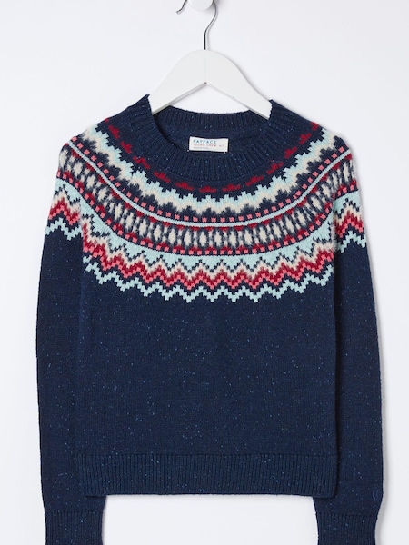 FatFace Blue Fairisle Pattern Knitted Crew Jumper (Q82093) | €14.50