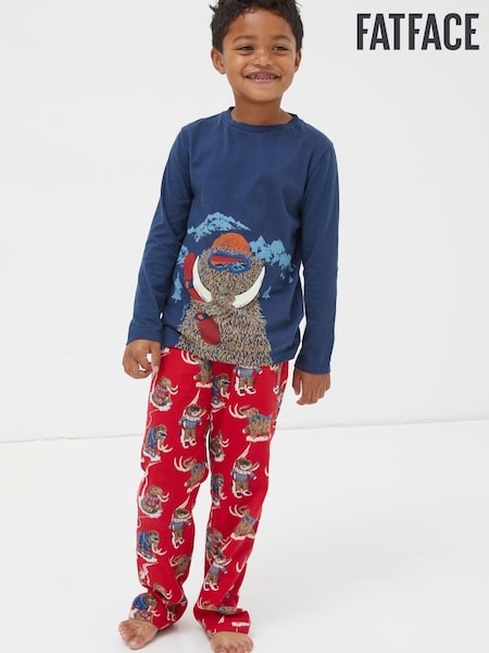 FatFace Red Wilfred Mammoth Pyjama Set (Q82110) | €17.50
