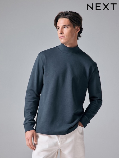Grey Soft Touch Long Sleeve Turtle Neck T-Shirt (Q82147) | €8