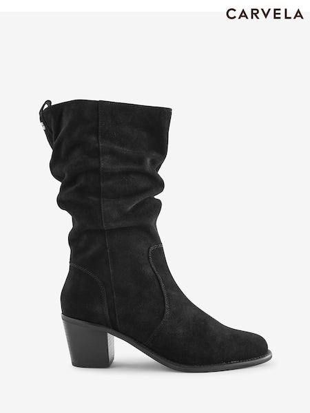 Carvela Secil Scrunched Black Boots (Q82149) | AED579