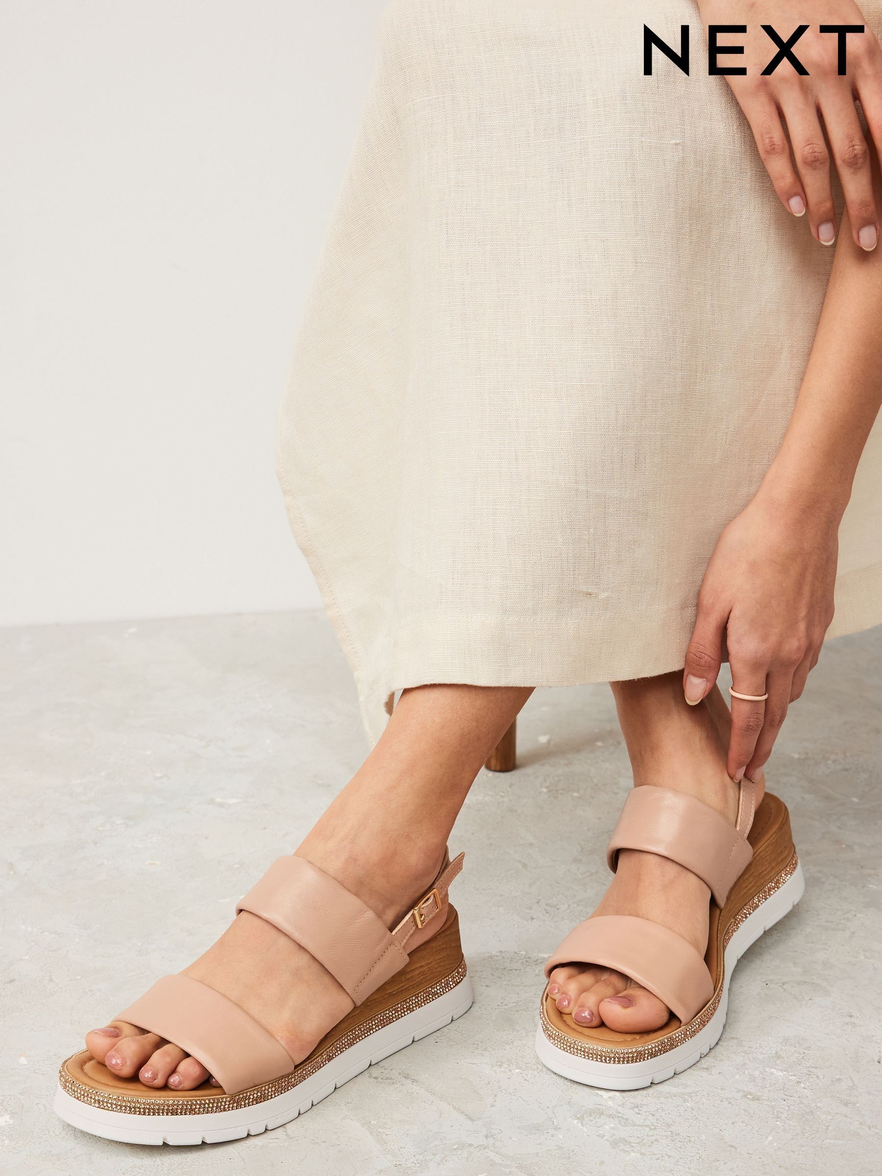 Women s Wedge X Wide Holiday Sandals Next Luxembourg
