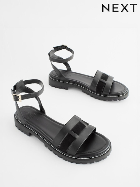 Forever Comfort® Leather Cleated Sandals (Q82384) | ‏61 ر.س.‏