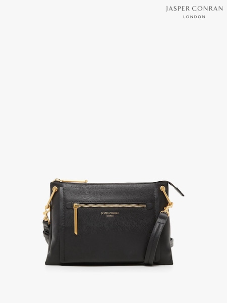 Jasper Conran London Darcey Triple Section Cross-body Black Bag (Q82413) | kr5 050