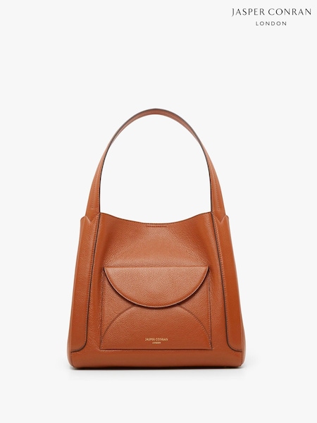 Brun - Jasper Conran London Darcey Leather 3 Section Hobo Bag (Q82419) | kr5 900