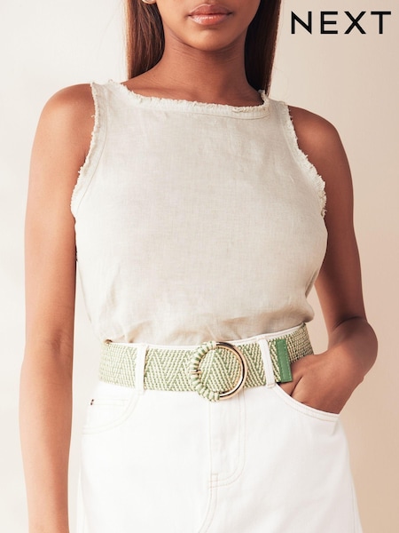 Verde/crudo - Raffia Wide Belt (Q82528) | 21 €