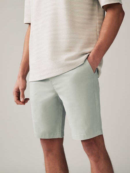 Светло-зеленый - Stretch Chinos Shorts (Q82565) | €4