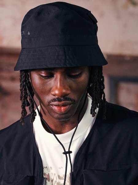 Black EDIT Nylon Bucket Hat (Q82570) | €8.50