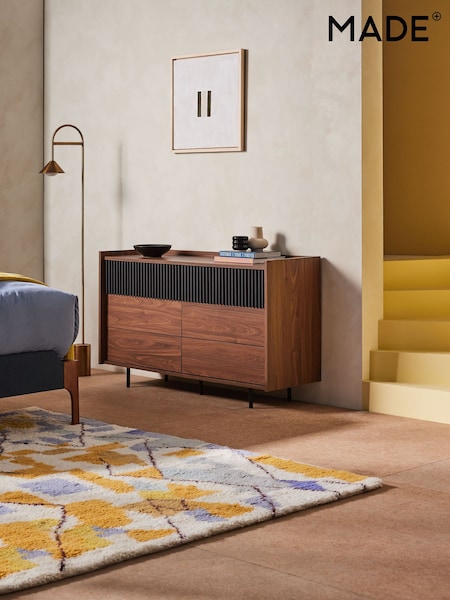 MADE.COM Dark Walnut Effect Blaze 6 Drawer Chest of Drawers (Q82785) | €631