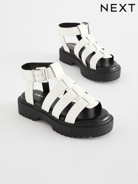 White Chunky Gladiator Sandals (Q82798) | €10.50 - €13