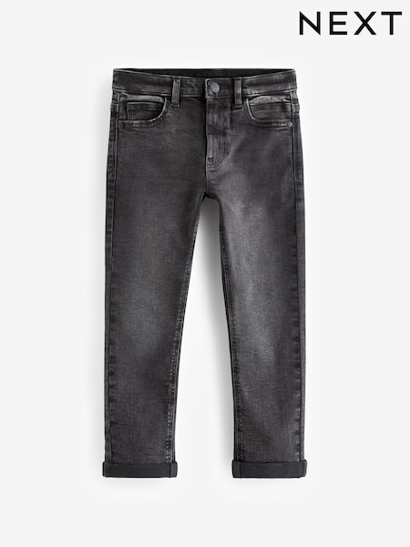 Black Regular Fit Mega Stretch Adjustable Waist Jeans (4-16yrs) (Q82839) | 48 QAR - 65 QAR