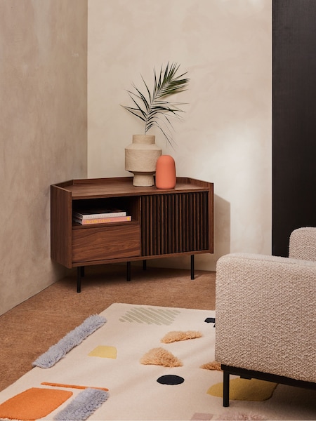 MADE.COM Dark Walnut Effect Blaze Corner Up to 50 Inch TV Unit (Q82864) | €377