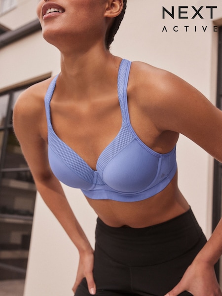 Blue Active Sports High Impact Dry Tech Full Cup Wired Bra B-G (Q82865) | 144 SAR