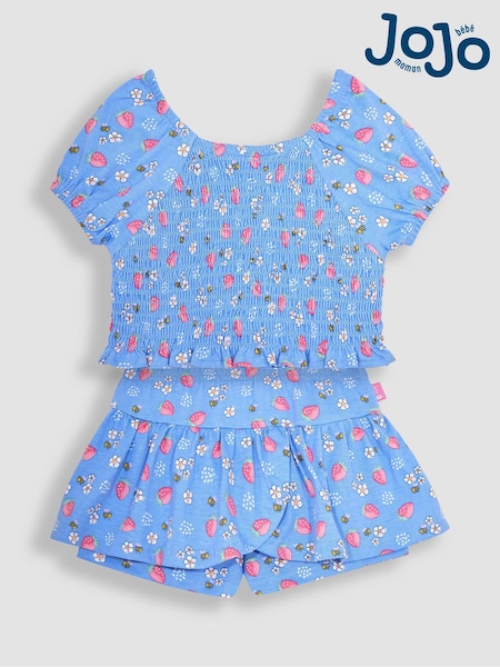 JoJo Maman Bébé 2-Piece Strawberry & Bee Smocked Top & Skort Set (Q82957) | 43 €