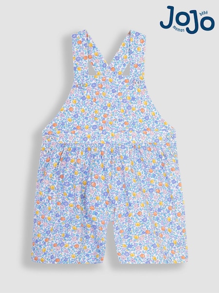 JoJo Maman Bébé Lilac Orange & Lemon Ditsy Floral Culotte Dungarees (Q82977) | €40