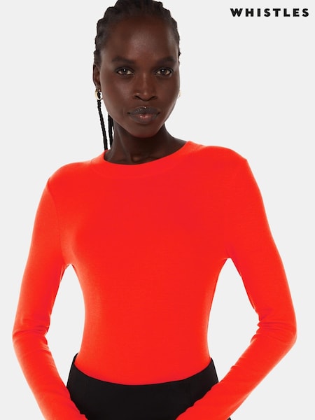 Whistles Essential Ribbed Crew T-Shirt (Q83079) | 307 LEI