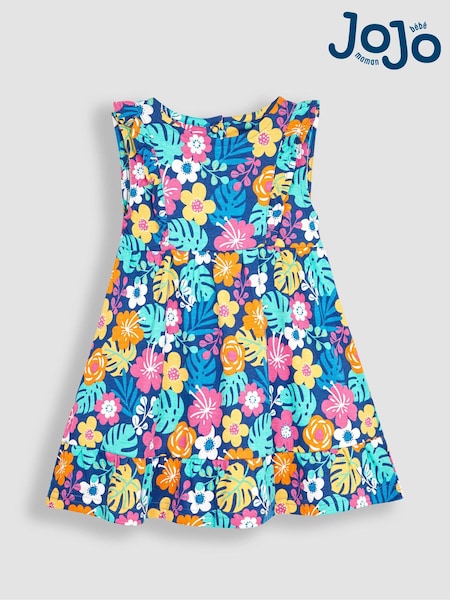 JoJo Maman Bébé Frill Shoulder Pretty Summer Jersey Dress (Q83135) | €34