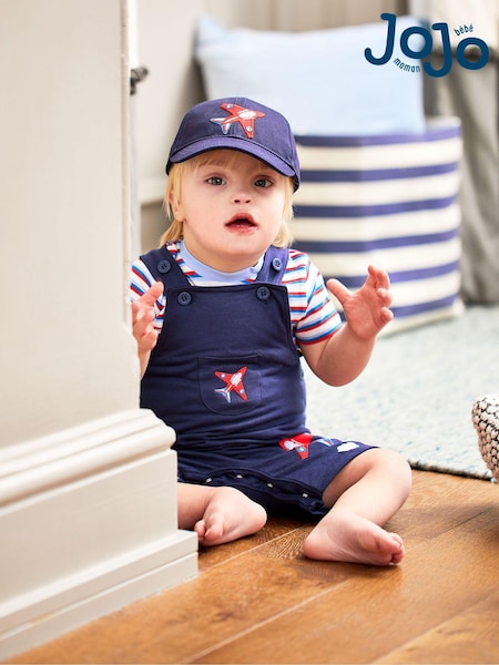 JoJo Maman Bébé 2-Piece Red Arrows Dungarees & T-Shirt Set (Q83160) | 47 €