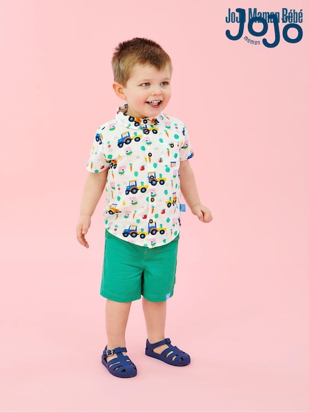 JoJo Maman Bébé Green 2-Piece Peppa Pig Shirt & Shorts Set (Q83190) | €54