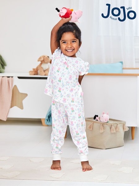 JoJo Maman Bébé Cream Peppa Pig Jersey Pyjamas (Q83204) | €37