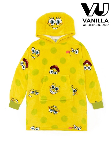 Vanilla Underground Yellow SpongeBob Kids Blanket Hoodie (Q83262) | BGN 87