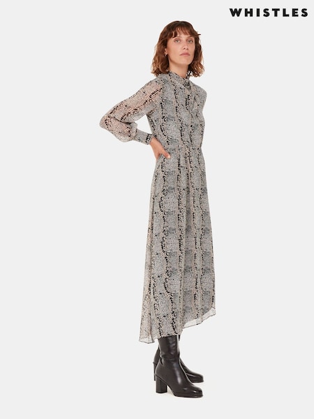 Whistles Natural Optical Snake Meg Dress (Q83263) | €89