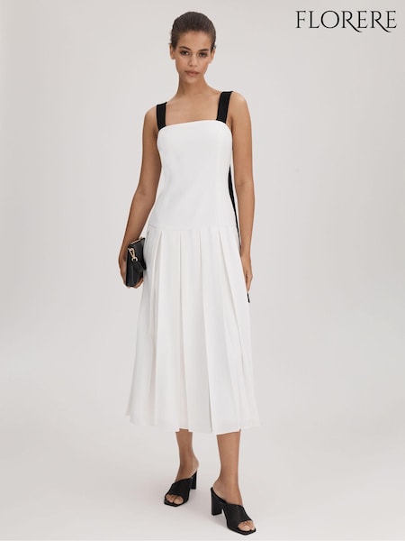 Florere Pleated Strappy Midi Dress (Q83280) | €96