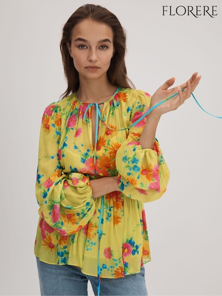 Florere Printed Tie Neck Blouse (Q83303) | 196 €