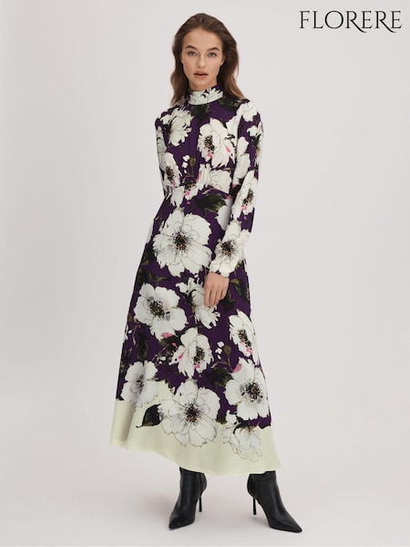 Florere Printed Zip Cuff Midi Dress (Q83361) | 303 €