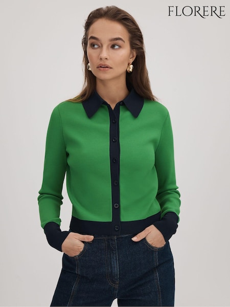 Florere Fitted Contrast Trim Cardigan (Q83367) | 7,690 UAH