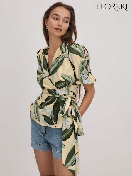 Florere Printed Wrap Blouse (Q83386) | €54