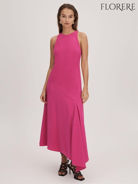 Florere Crepe Asymmetric Midi Dress (Q83390) | 980 QAR