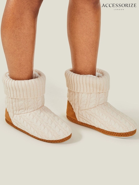 Accessorize Suedette Platform Brown Mule Slippers (Q83620) | €10