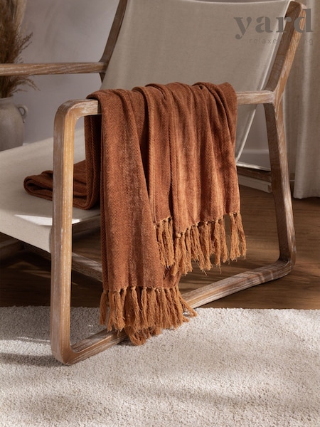 Yard Harri Herringbone Fringed 100% Cotton Throw (Q83627) | ‏140 د.إ.‏