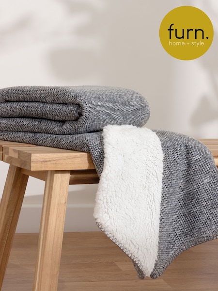 Furn Nurrel Sherpa Knitted Throw (Q83677) | 1 682 грн
