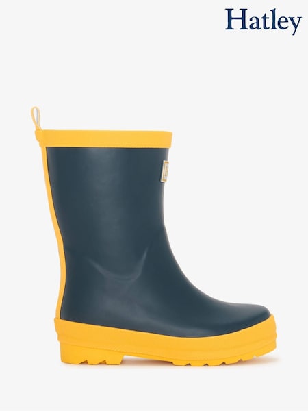 Hatley Blue Waterproof Matte Rain Boots (Q83788) | 140 LEI