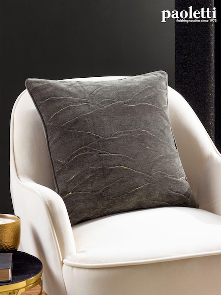 Paoletti Grey Stratus Jacquard Feather Filled Cushion (Q83884) | €37