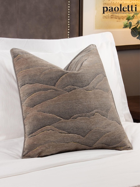 Paoletti Natural Stratus Jacquard Polyester Filled Cushion (Q83897) | €29