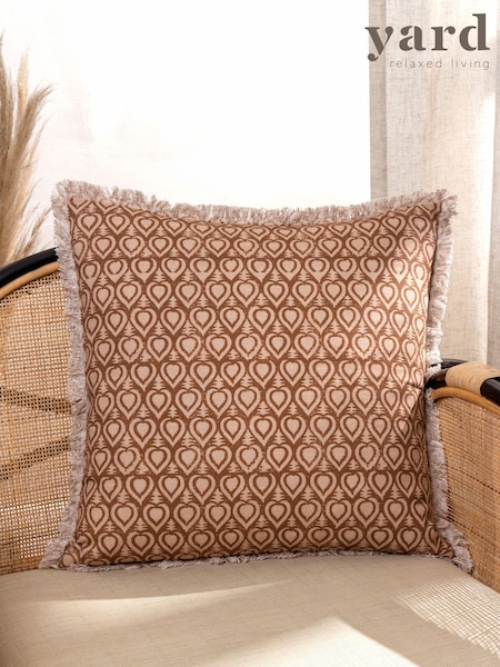 Yard Georgi Fringed Polyester Filled 100% Cotton Cushion (Q83955) | ‏105 د.إ.‏
