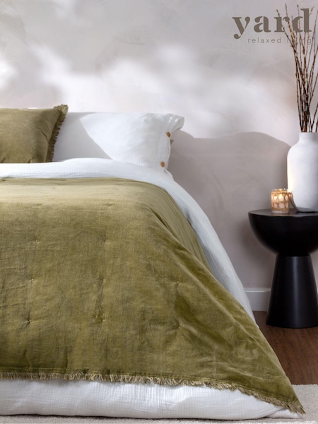 Yard Jaye Velvet Fringed Filled 100% Cotton Bedspread (Q83966) | ‏463‏₪