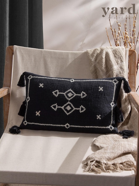 Yard Folis Embroidered Polyester Filled 100% Cotton Cushion (Q84007) | ‏99 د.إ.‏