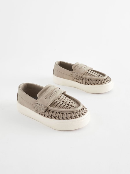Grey Wide Fit (G) Woven Loafers (Q84247) | €12 - €14