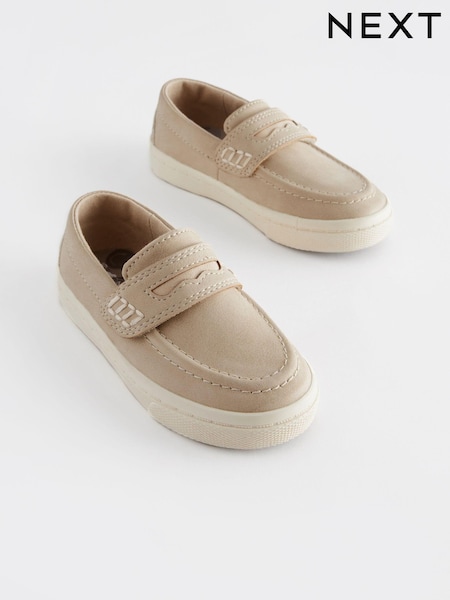 Stone Neutral Wide Fit (G) Penny Loafers (Q84296) | €12.50 - €13.50