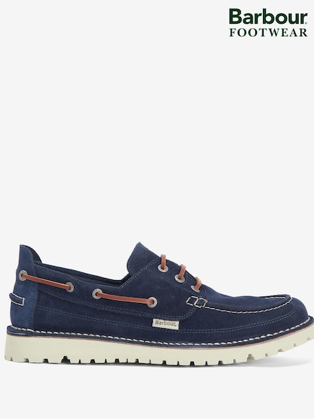 Barbour® Navy Blue Suede Mousa Boat Shoes (Q84397) | 362 zł