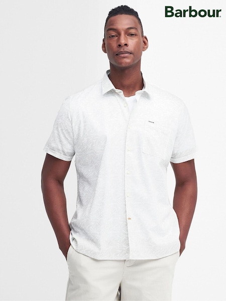 Barbour® Horsehill Leaf Print Short Sleeve 100% Cotton Shirt (Q84417) | 40 €
