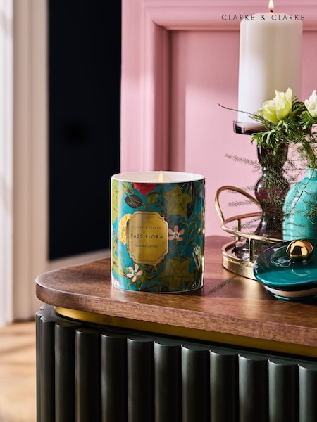 Clarke and Clarke Teal Passiflora Scented Candle (Q84586) | €40