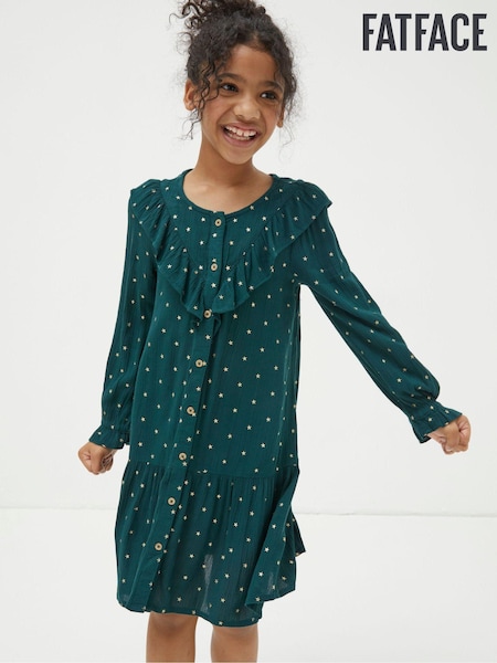 FatFace Green Millie Star Print Dress (Q84836) | €14.50