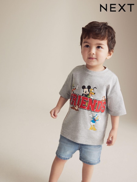 Grey Mickey Friends Short Sleeve T-Shirt (3mths-8yrs) (Q84894) | € 7 - € 9