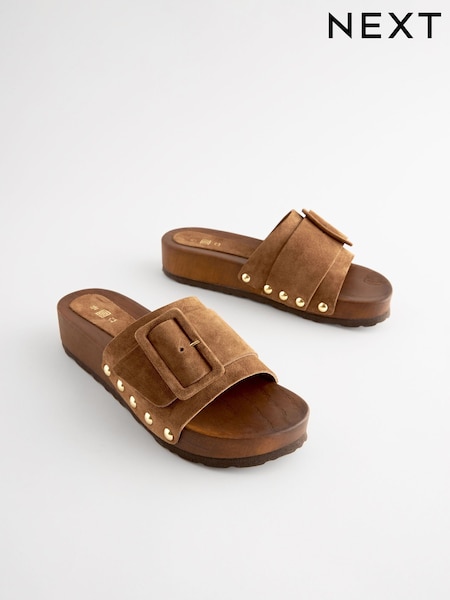 Buckle Clog Mule Sandals (Q84896) | ‏129 ر.س.‏