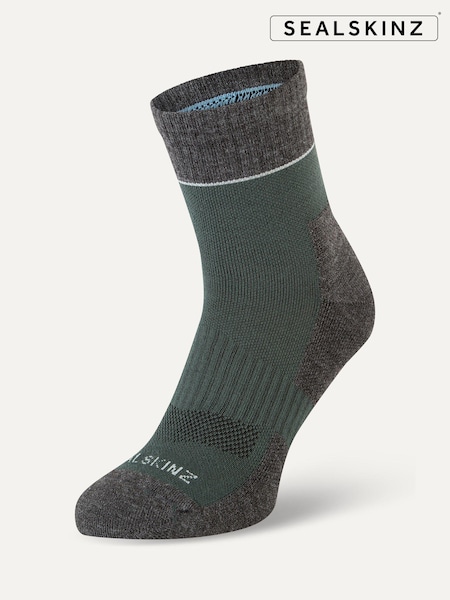 Зеленый - Стандартный крой - Sealskinz Morston Non-Waterproof Quickdry Ankle Length Socks (Q85066) | €17