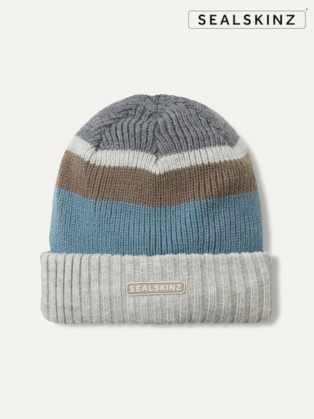 Sealskinz Cromer Waterproof Cold Weather Roll Cuff Striped Beanie (Q85068) | €28